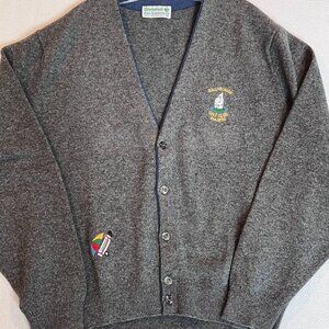 Glenmuir Lambswool Cardigan Jumper BallyBunion 1893 Heather Gray Size XL READ‎